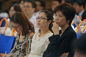 Audience members included representatives from banks, the legal industry and academia